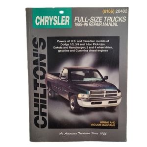 Chrysler Full-Size Trucks 1989-96 Repair Manual.